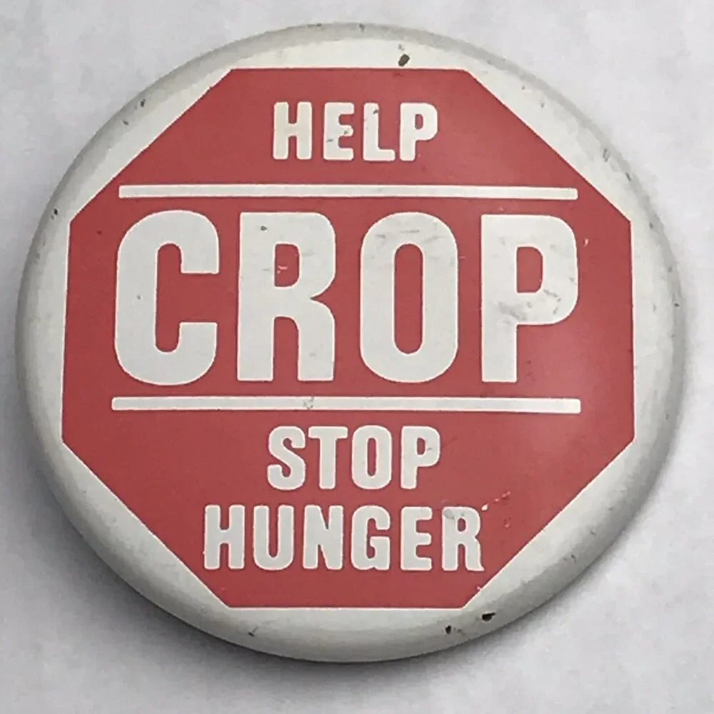 Help Crop Stop Hunger Vintage Pin Button Pinback